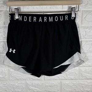 Under Armour Womens Shorts Size Small Black Athletic Yoga Gym Bottoms Loose‎